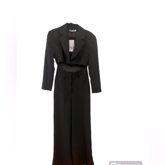 🔥ZARA Long Sleeve Cut Out Jumpsuit Size XS - Picture 4 of 5